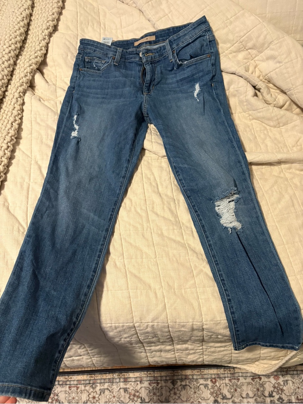 Joe's Jeans Women's Distressed Skinny Jeans - Medium Blue